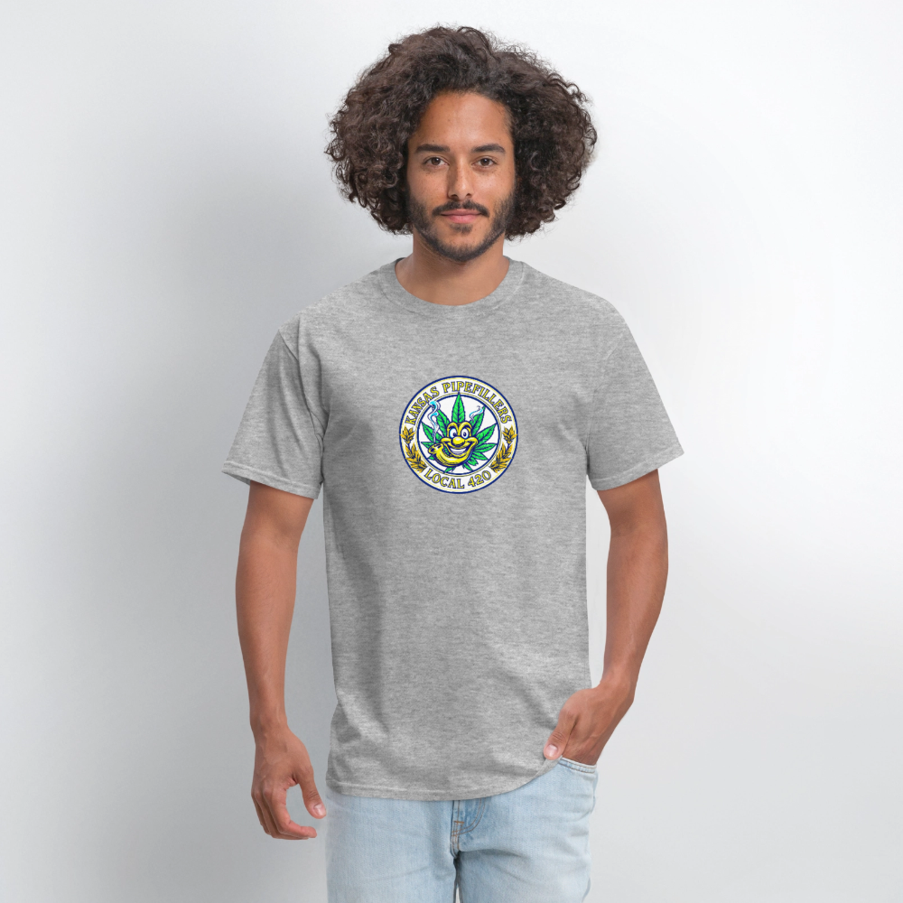 KANSAS PIPEFILLERS LOCAL 420 Men's T-Shirt - heather gray