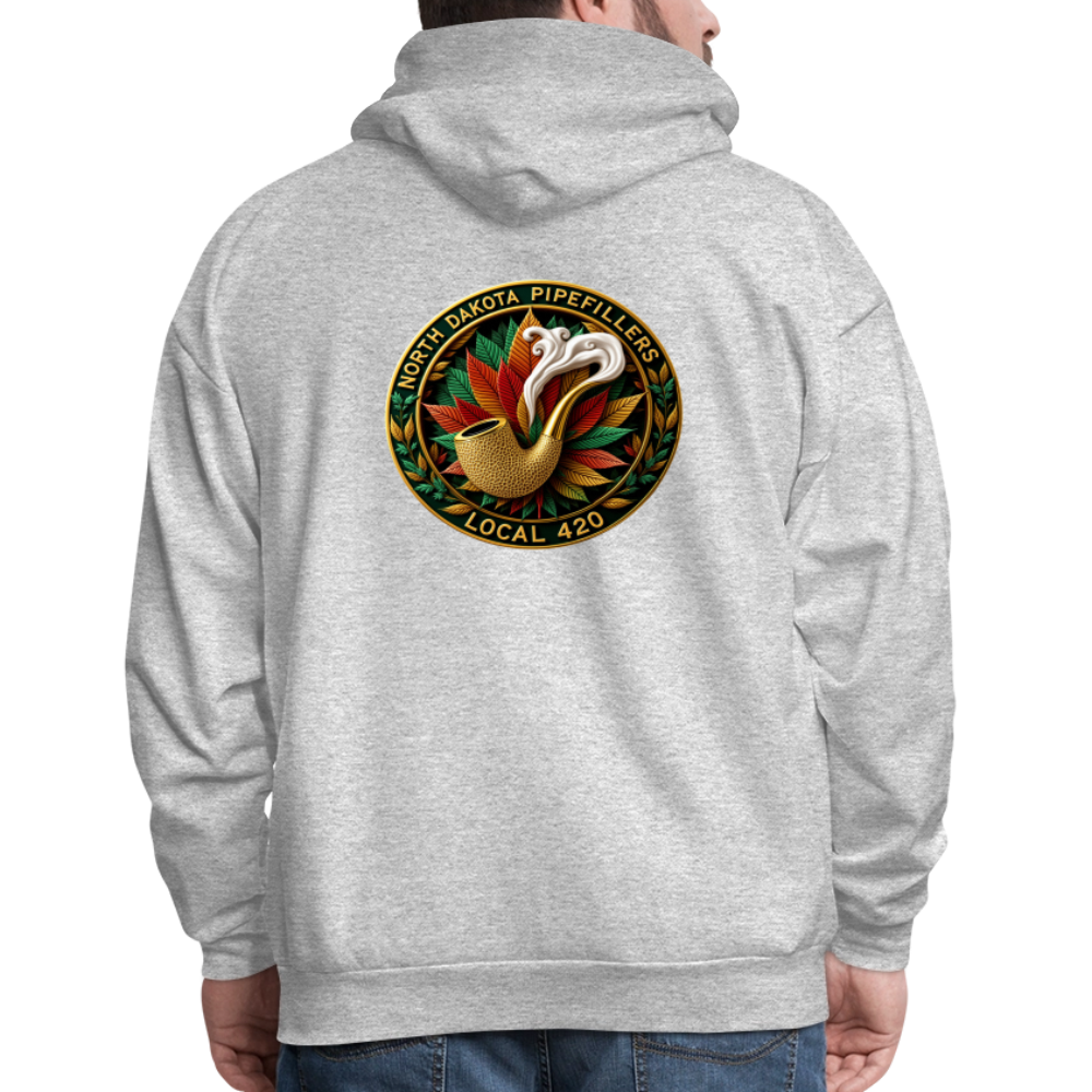 NORTH DAKOTA PIPEFILLERS LOCAL 420 F/B DESIGNS Men's Hoodie - heather gray