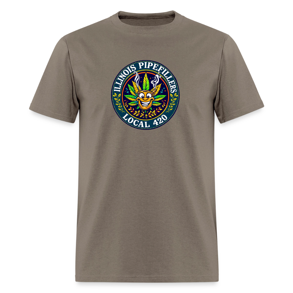 ILLINOIS PIPEFILLERS LOCAL 420 Men's T-Shirt - safari