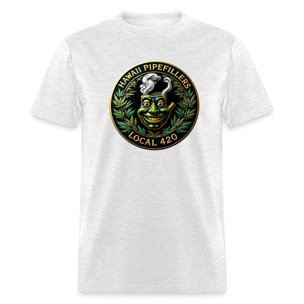 HAWAII PIPEFILLERS LOCAL 420 F/B DESIGN  Men's T-Shirt - light heather gray