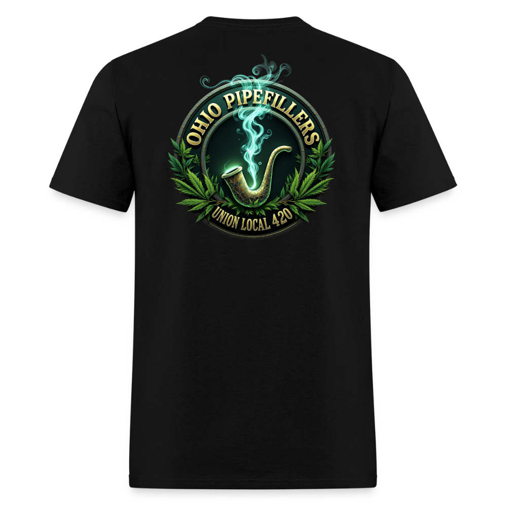 OHIO PIPEFILLERS UNION LOCAL 420 F/B DESIGNS Men's T-Shirt - black