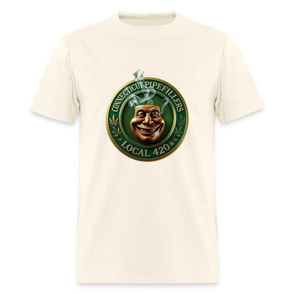CONNECTICUT PIPEFILLERS LOCAL 420 DESIGN Men's T-Shirt - sweet cream heather