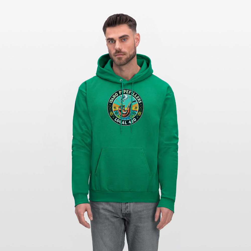 IDAHO PIPEFILLERS LOCAL 420 F/B DESIGN Men's Hoodie - kelly green