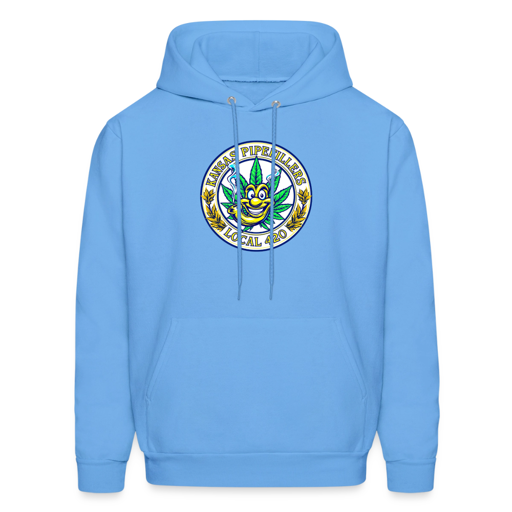 KANSAS PIPEFILLERS LOCAL 420 Men's Hoodie - carolina blue