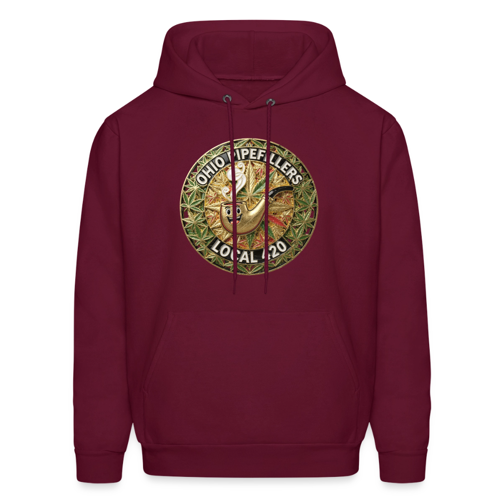 OHIO PIPEFILLERS LOCAL 420  F/B DESIGNS Men's Hoodie - burgundy