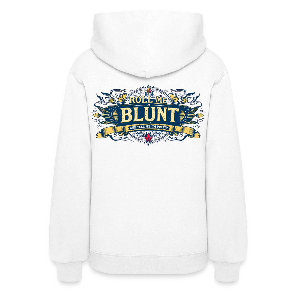 ROLL ME A BLUNT F/B DESIGNS Women's Hoodie - white