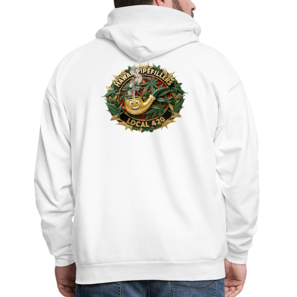 HAWAII PIPEFILLERS LOCAL 420 F/B DESIGN Men's Hoodie - white