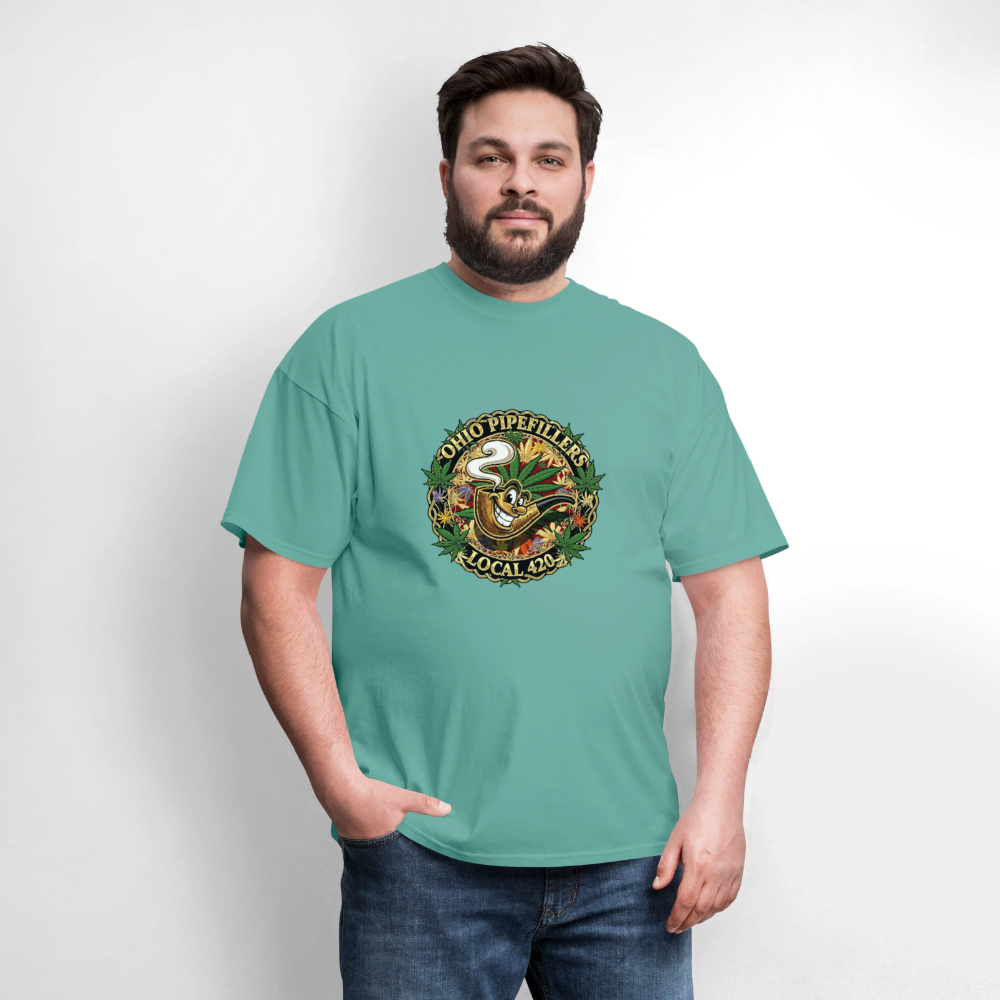 OHIO PIPEFILLERS LOCAL 420 Men's T-Shirt - aquatic