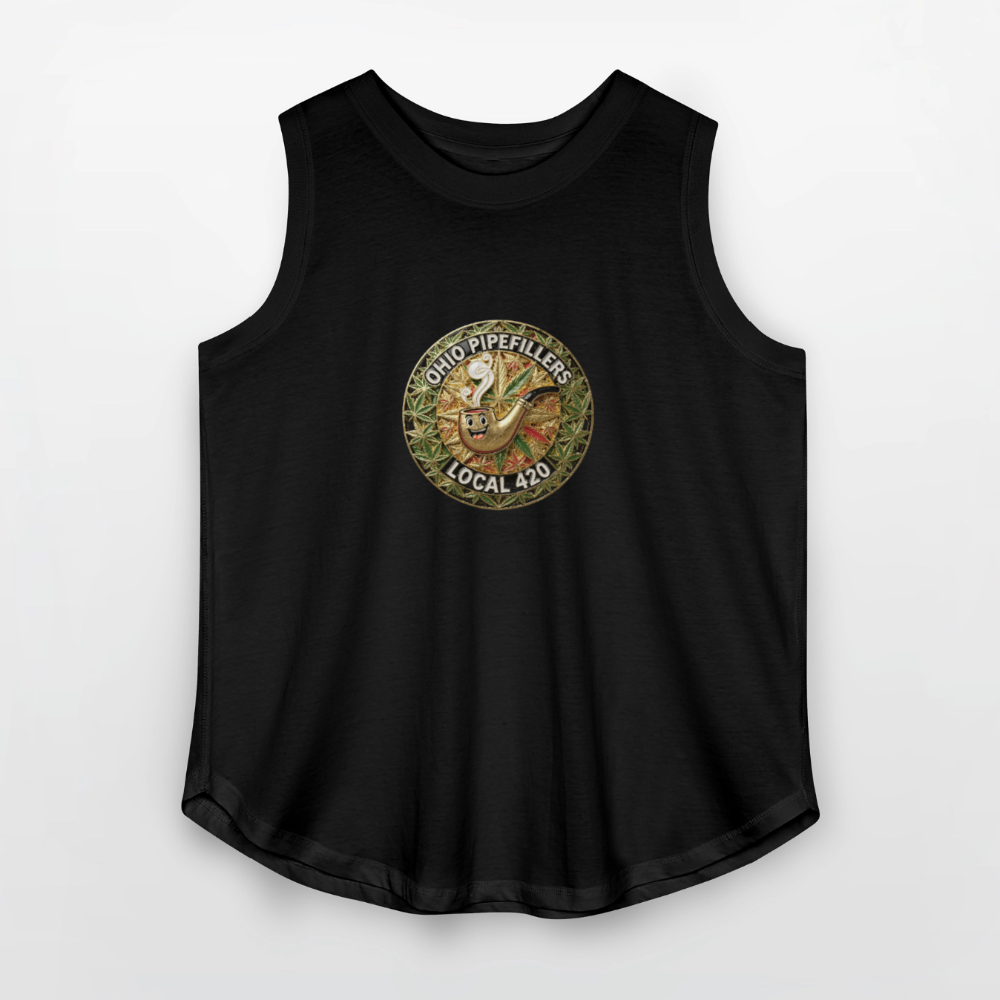 OHIO PIPEFILLERS LOCAL 420  Women's Curvy Relaxed Tank Top - black