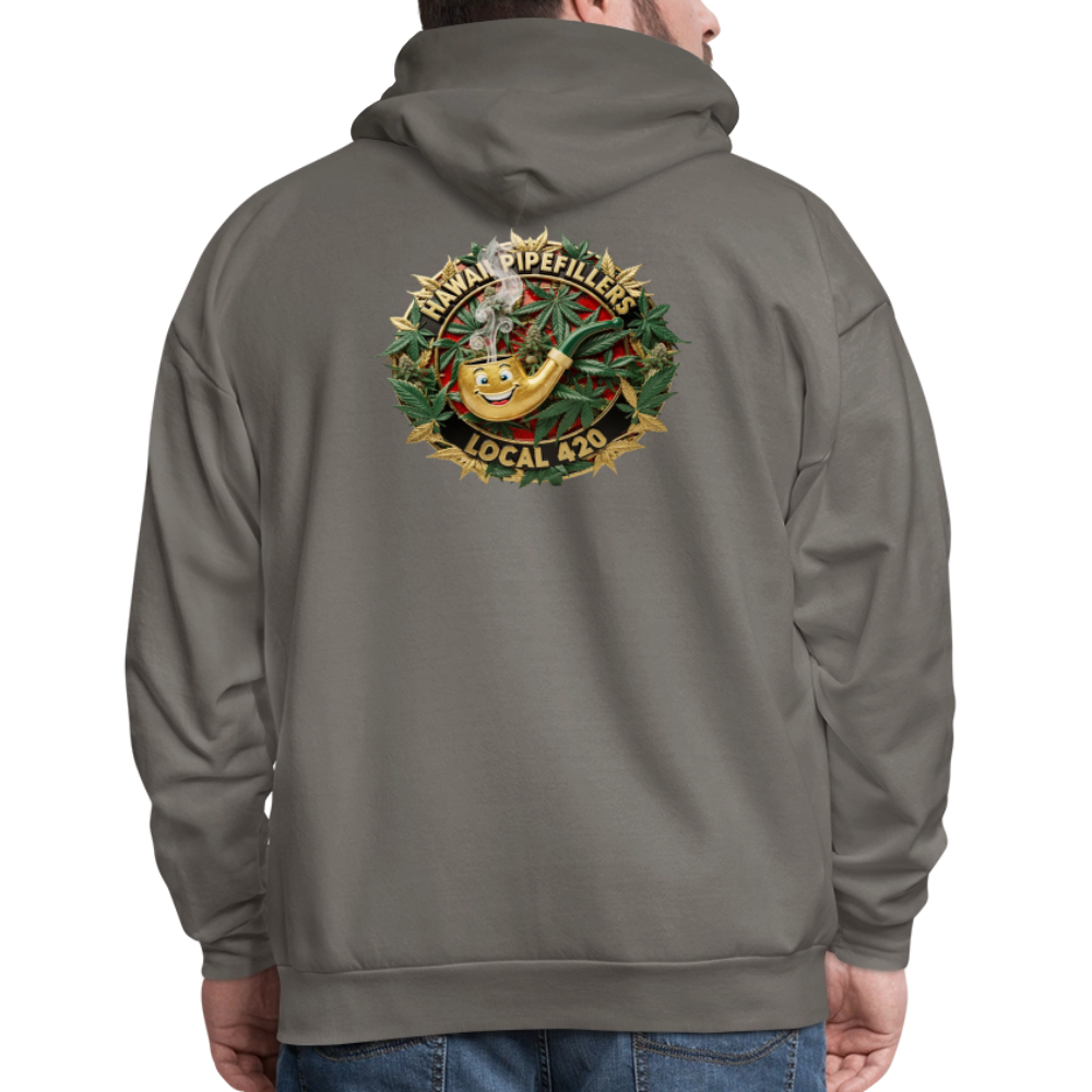 HAWAII PIPEFILLERS LOCAL 420 F/B DESIGN Men's Hoodie - asphalt gray
