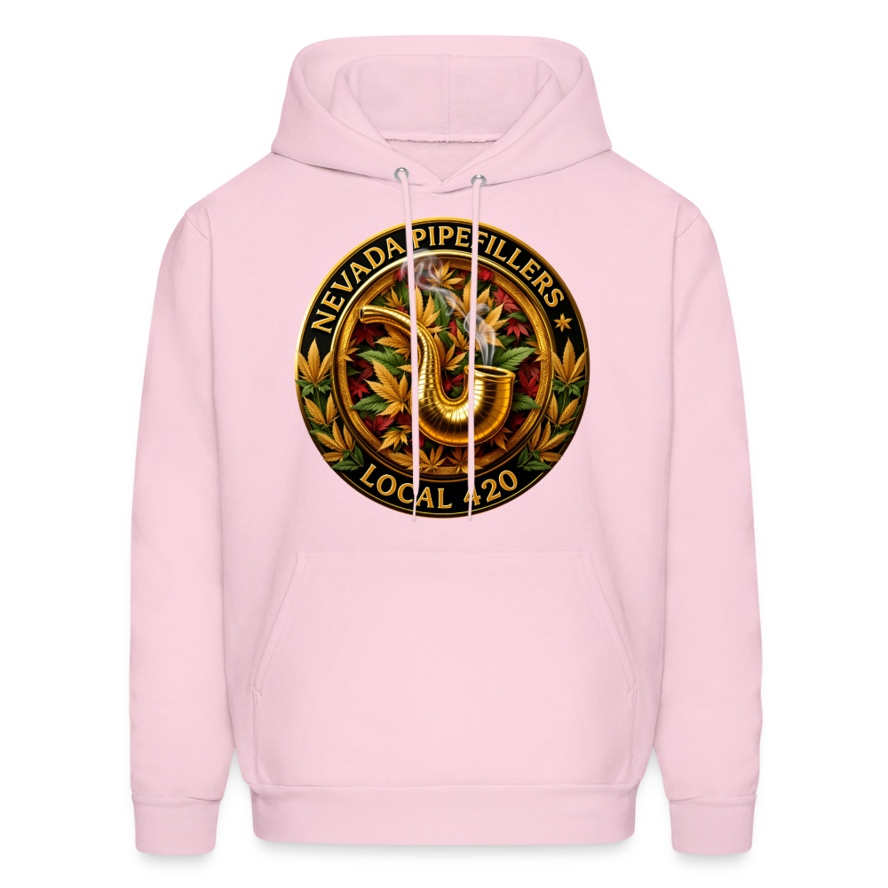 NEVADA PIPEFILLERS LOCAL 420  F/B DESIGN Men's Hoodie - pale pink