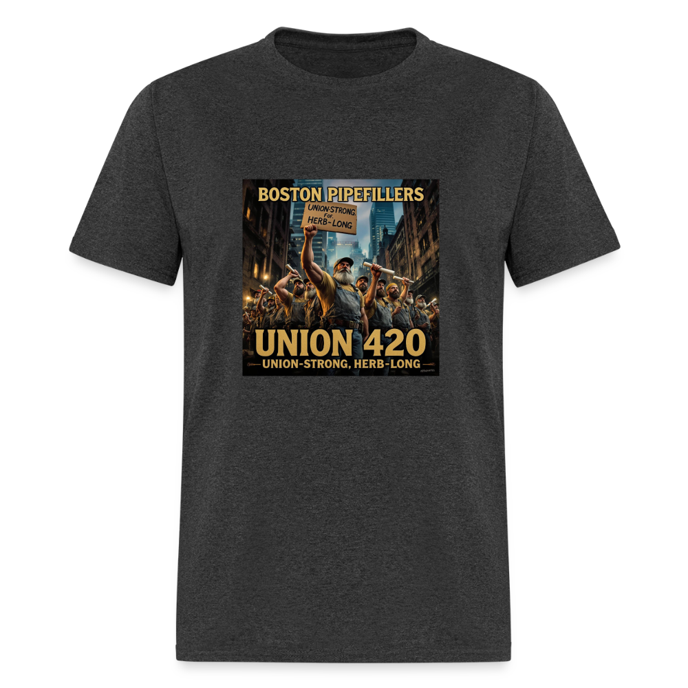 NEW ENGLAND PIPEFILLERS UNION 420 Men's T-Shirt - heather black