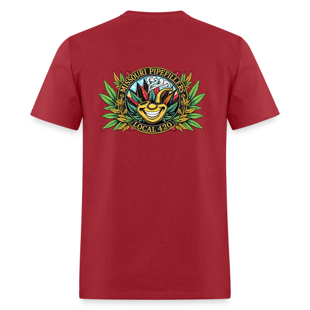 MISSOURI PIPEFILLERS LOCAL 420  F/B DESIGNS  Men's T-Shirt - true red
