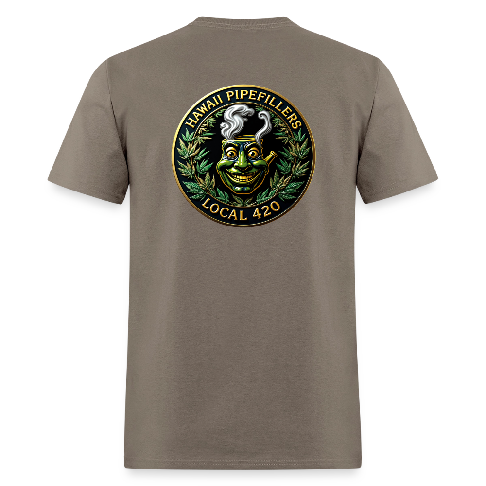 HAWAII PIPEFILLERS LOCAL 420 F/B DESIGN  Men's T-Shirt - safari