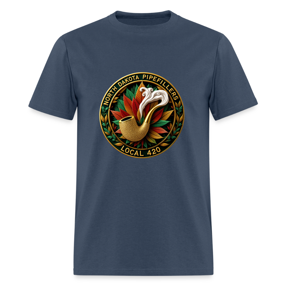 NORTH DAKOTA PIPEFILLERS LOCAL 420 Men's Tee shirt -  blue dusk