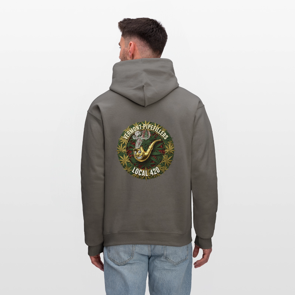 VERMONT PIPEFILLERS LOCAL 420  F/B DESIGN Men's  Hoodie - asphalt gray