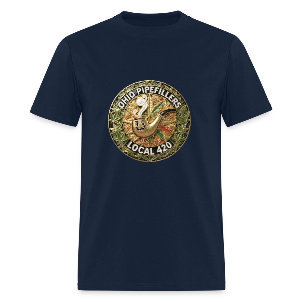 OHIO PIPEFILLERS LOCAL 420  F/B DESIGNS Men's T-Shirt - navy