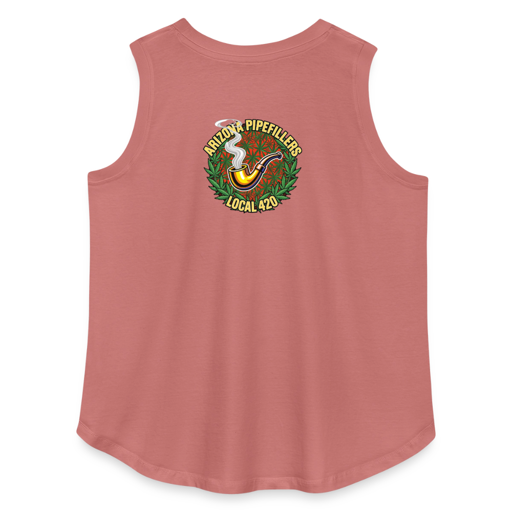 ARIZONA PIPEFILLERS LOCAL 420 F/B DESIGN Women's Curvy Relaxed Tank Top - mauve