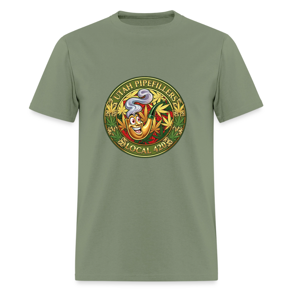 UTAH PIPEFILLERS LOCAL 420 Men's T-Shirt - military green