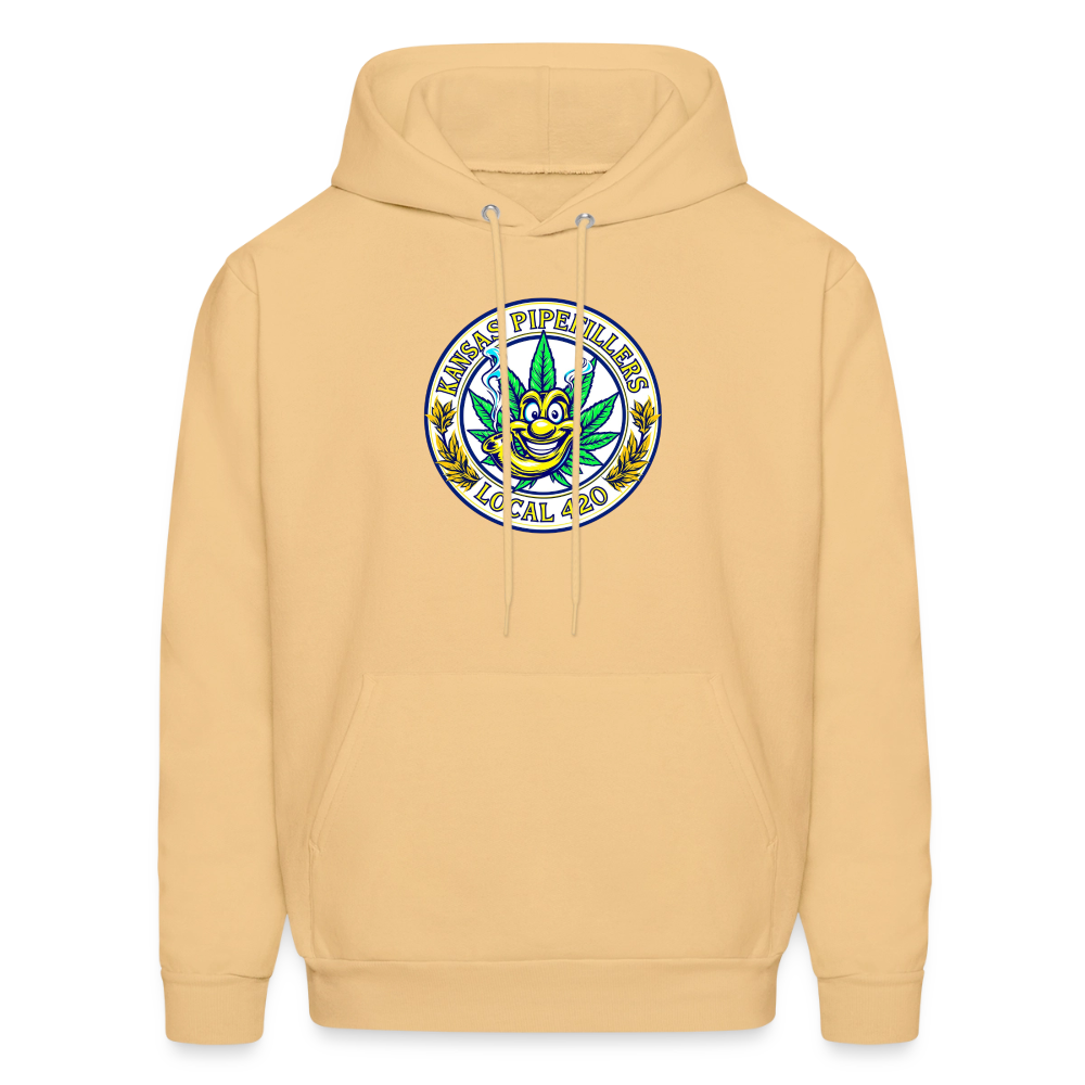 KANSAS PIPEFILLERS LOCAL 420 Men's Hoodie - light gold 