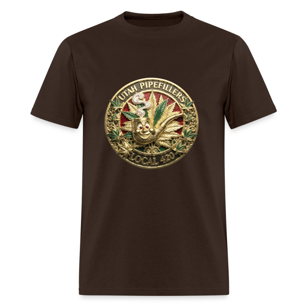 UTAH PIPEFILLERS LOCAL 420 Men's T-Shirt - brown