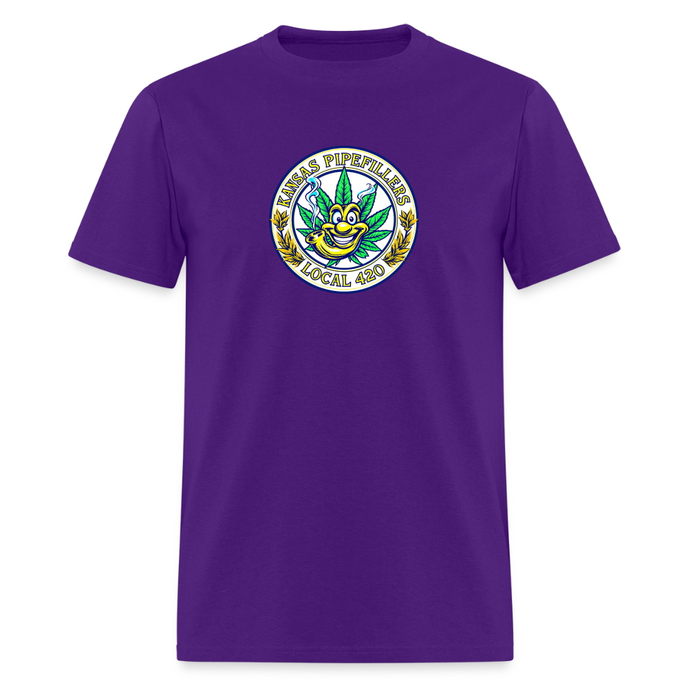 KANSAS PIPEFILLERS LOCAL 420 Men's T-Shirt - purple