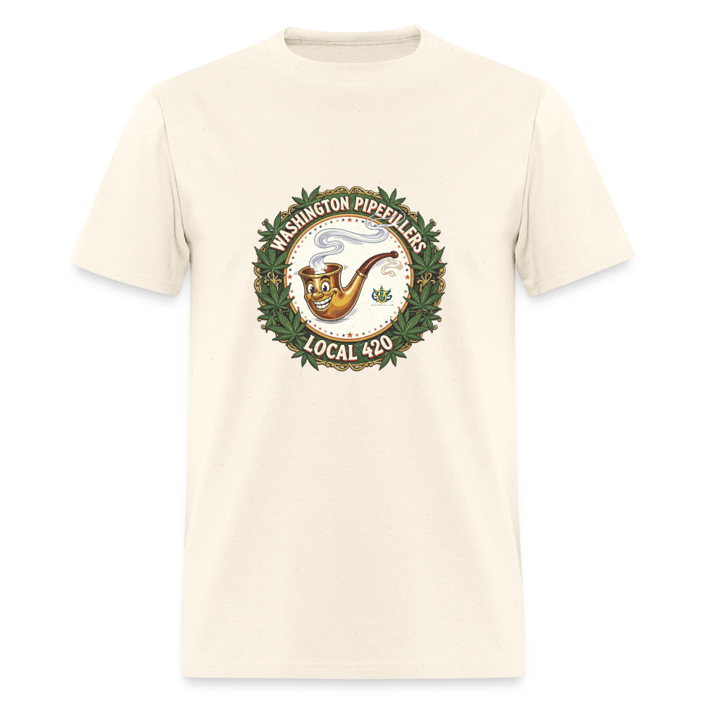 WASHINGTON PIPEFILLERS LOCAL 420 Men's T-Shirt - sweet cream heather