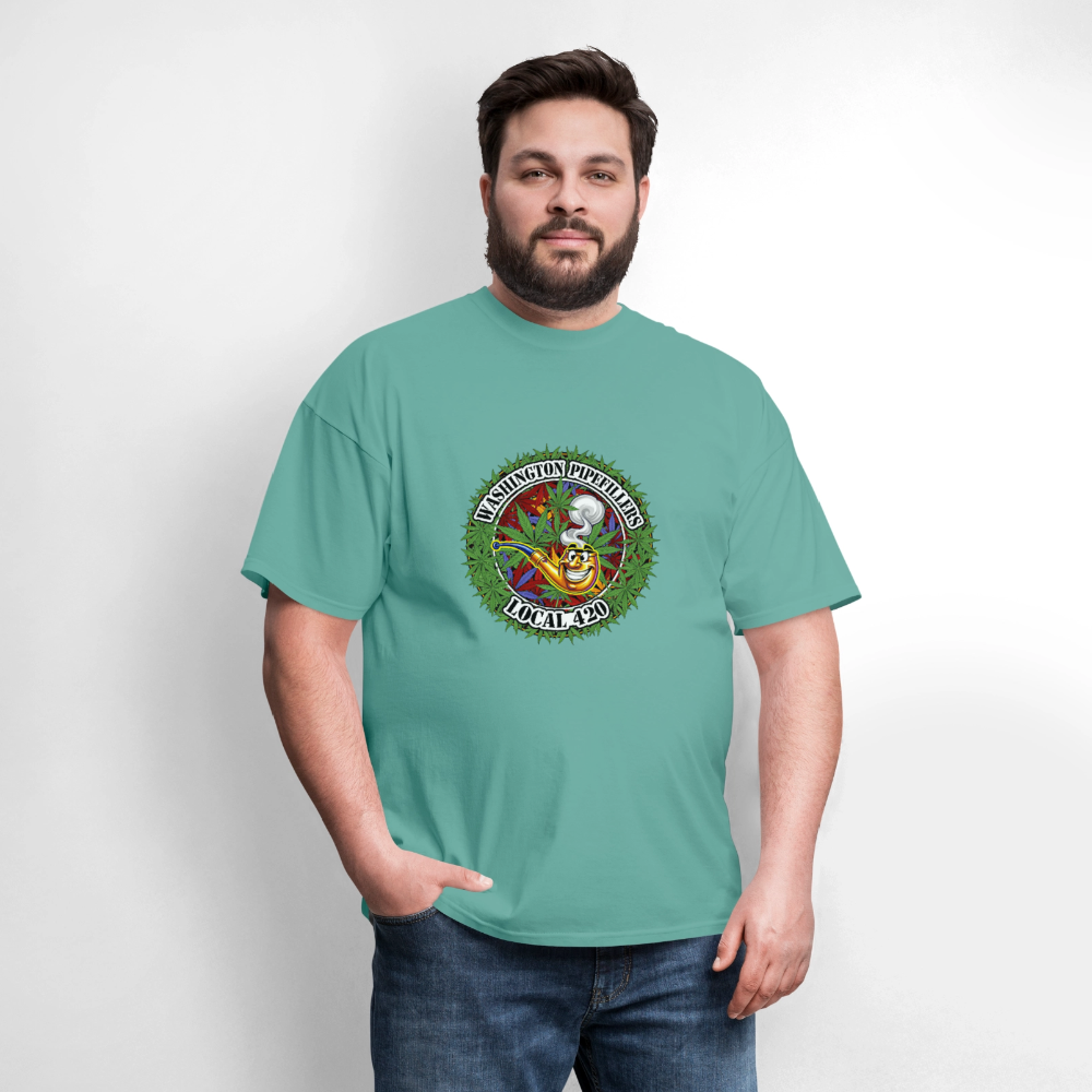 WASHINGTON PIPEFILLERS LOCAL 420 Men's T-Shirt - aquatic