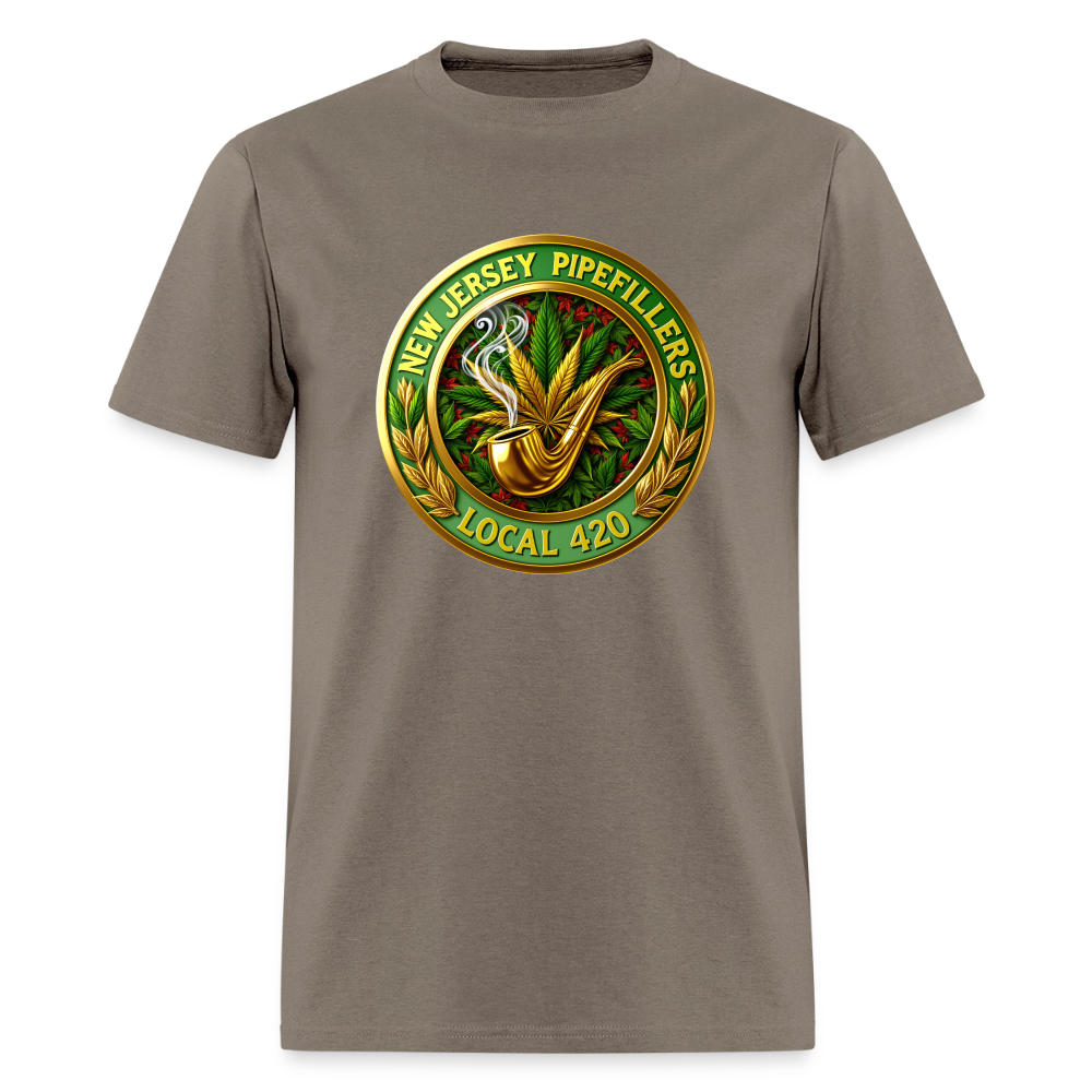 NEW JERSEY PIPEFILLERS LOCAL 420 Men's T-Shirt - safari