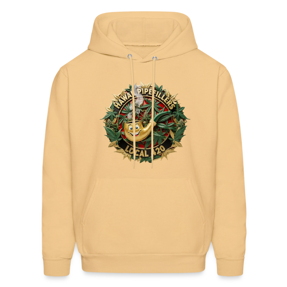 HAWAII PIPEFILLERS LOCAL 420 F/B DESIGN Men's Hoodie - light gold 