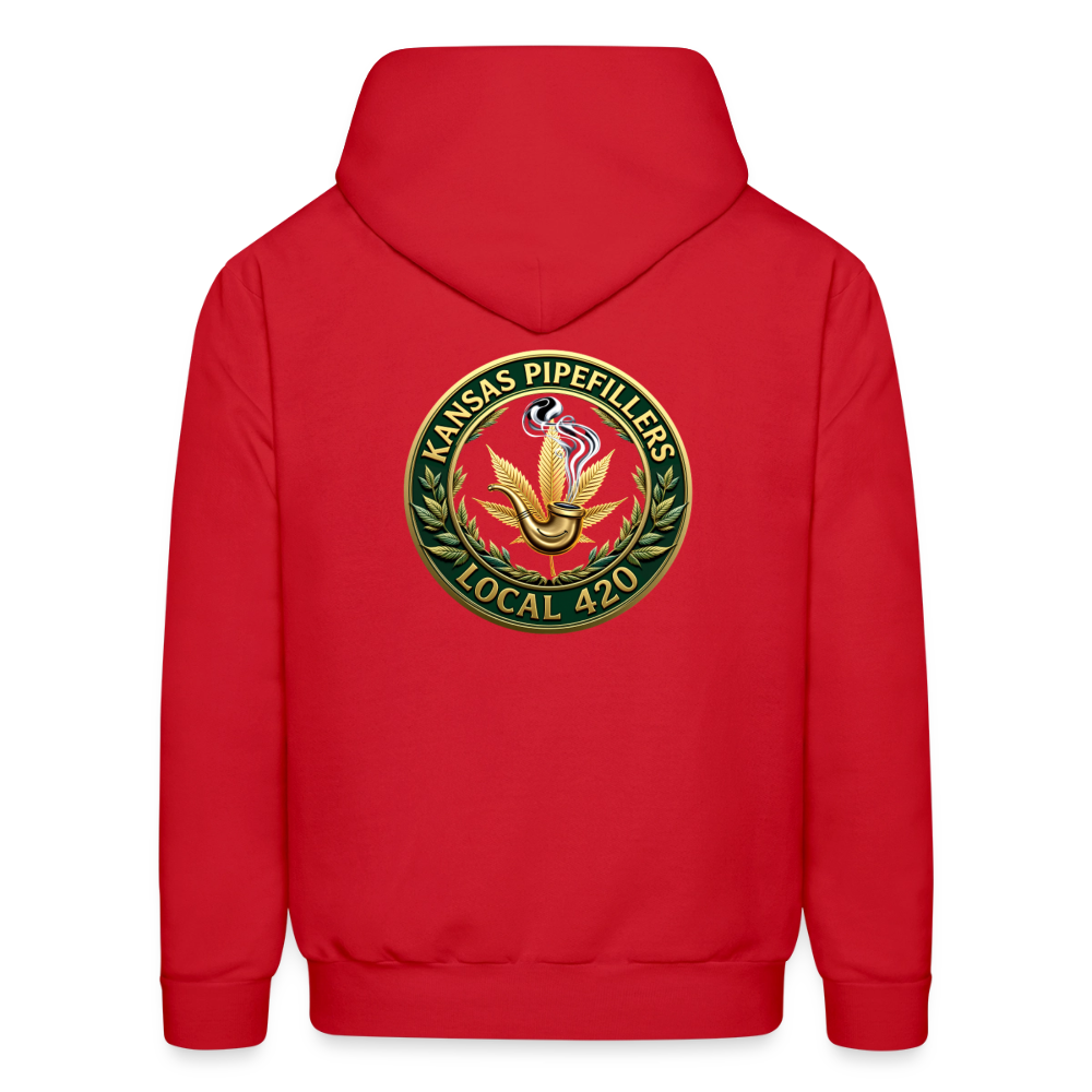 KANSAS PIPEFILLERS LOCAL 420 F/B DESIGNS Men's Hoodie - red