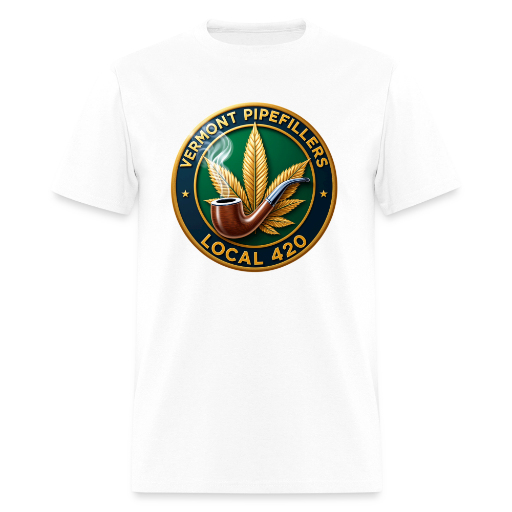 VERMONT PIPEFILLERS LOCAL 420 Men's T-Shirt - white