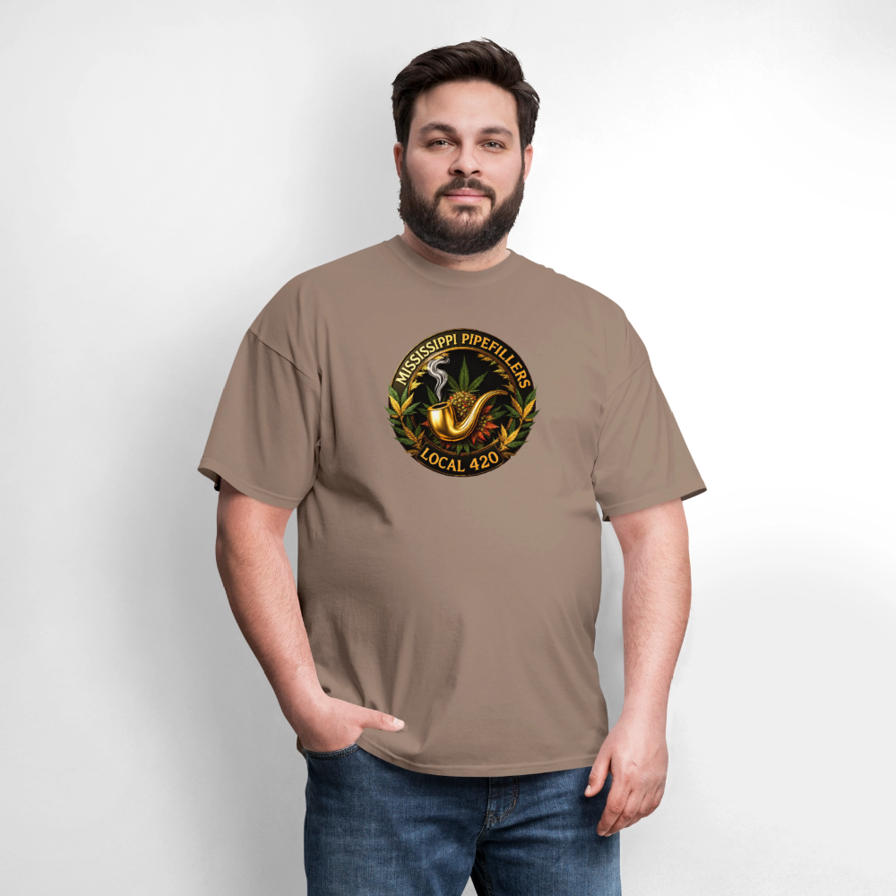 MISSISSIPPI PIPEFILLERS LOCAL 420 Men's T-Shirt - safari