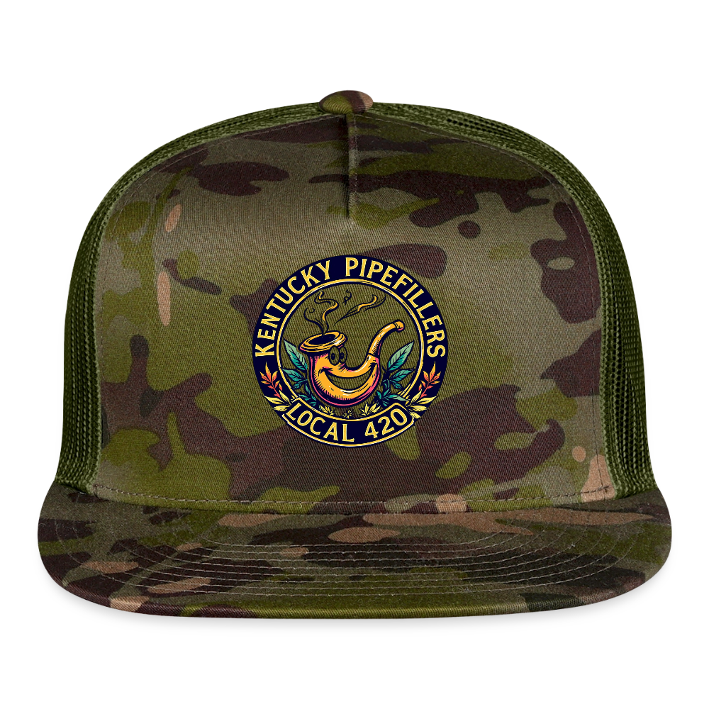 KENTUCK YPIPEFILLERS LOCAL 420 CAMO Trucker Hat - MultiCam\green