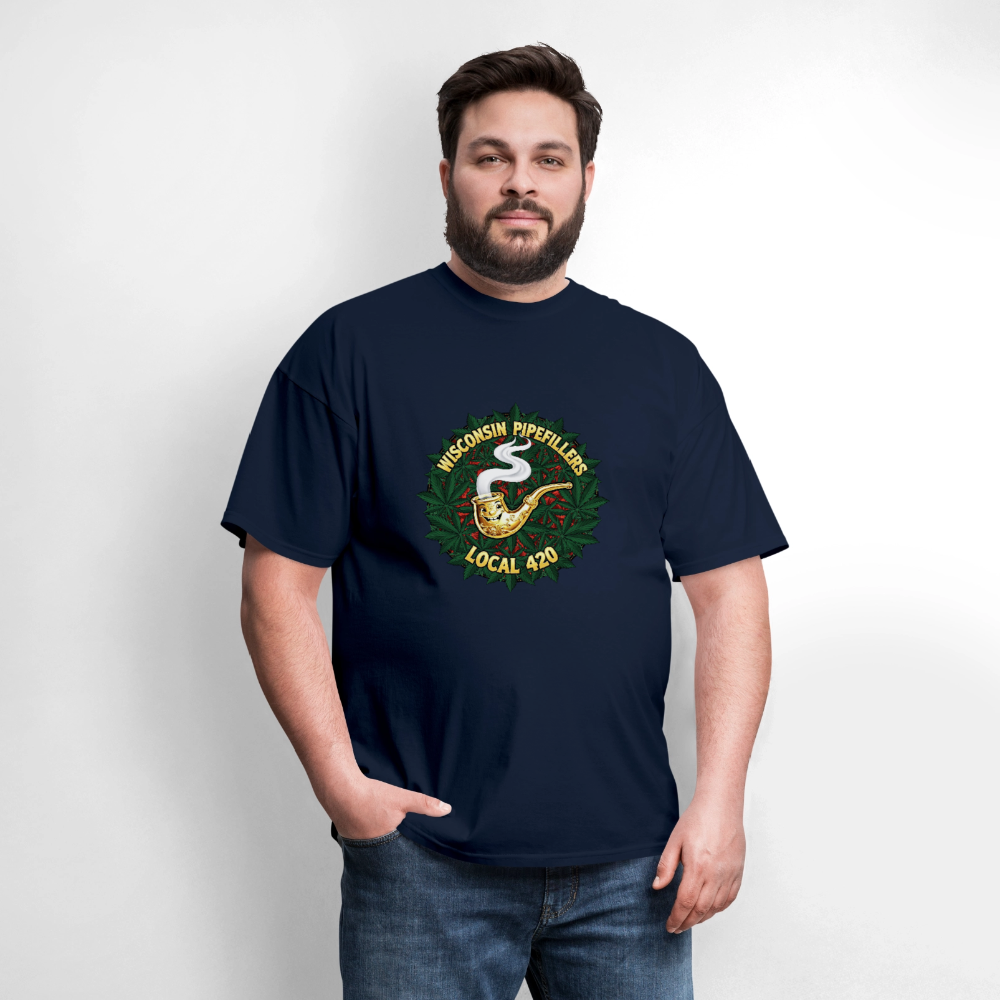 WISCONSIN PIPEFILLERS LOCAL 420 Men's T-Shirt - navy