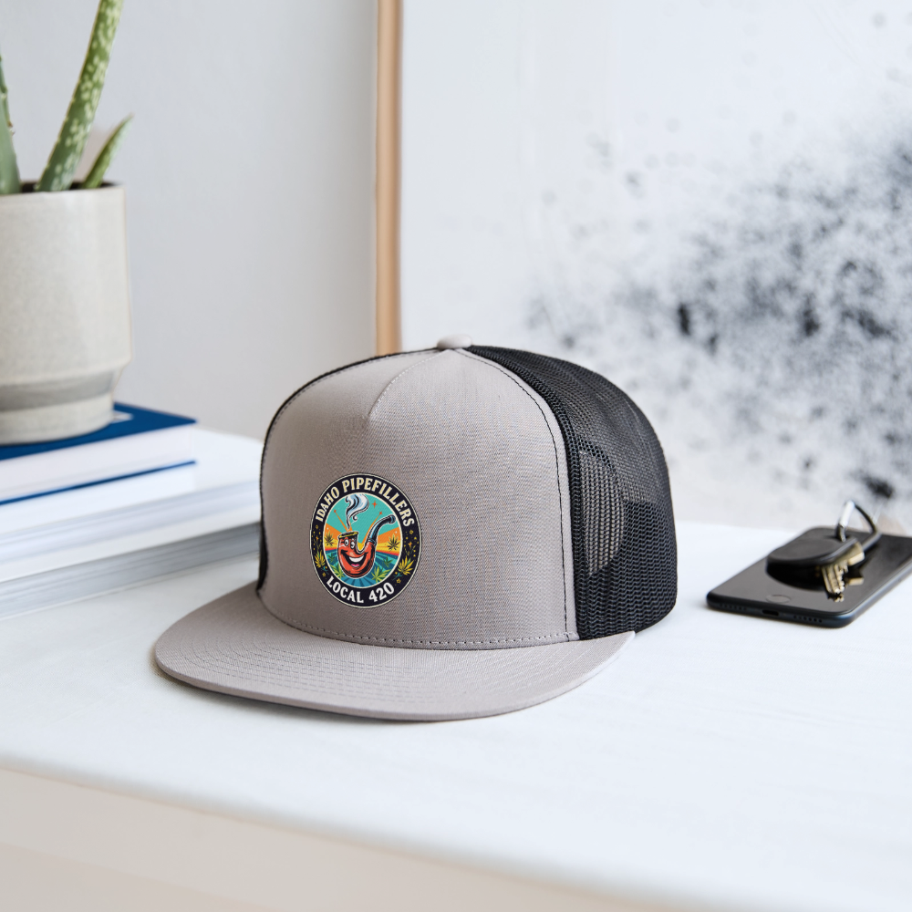 IDAHO PIPEFILLERS LOCAL 420 Trucker Hat - gray/black