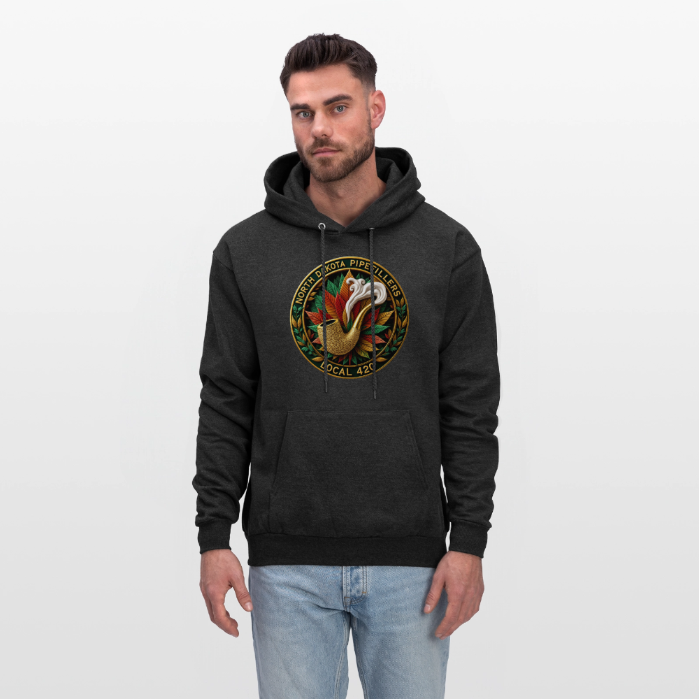 NORTH DAKOTA PIPEFILLERS LOCAL 420 Men's Hoodie - charcoal grey