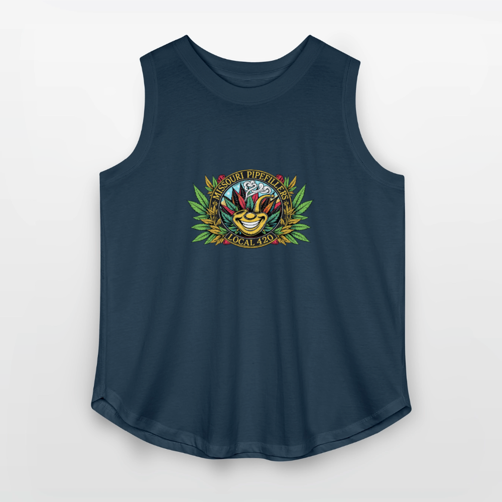 MISSOURI PIPEFILLERS LOCAL 420 Women's Curvy Relaxed Tank Top - denim