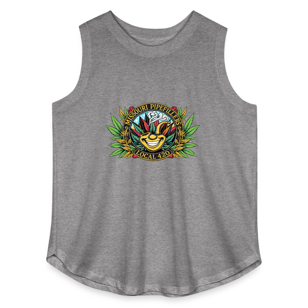 MISSOURI PIPEFILLERS LOCAL 420 Women's Curvy Relaxed Tank Top - granite heather 