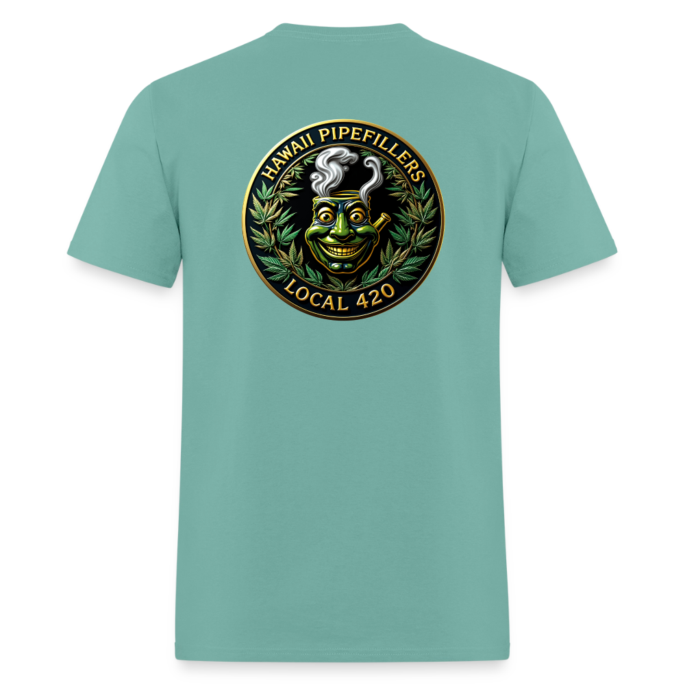 HAWAII PIPEFILLERS LOCAL 420 F/B DESIGN  Men's T-Shirt - aquatic