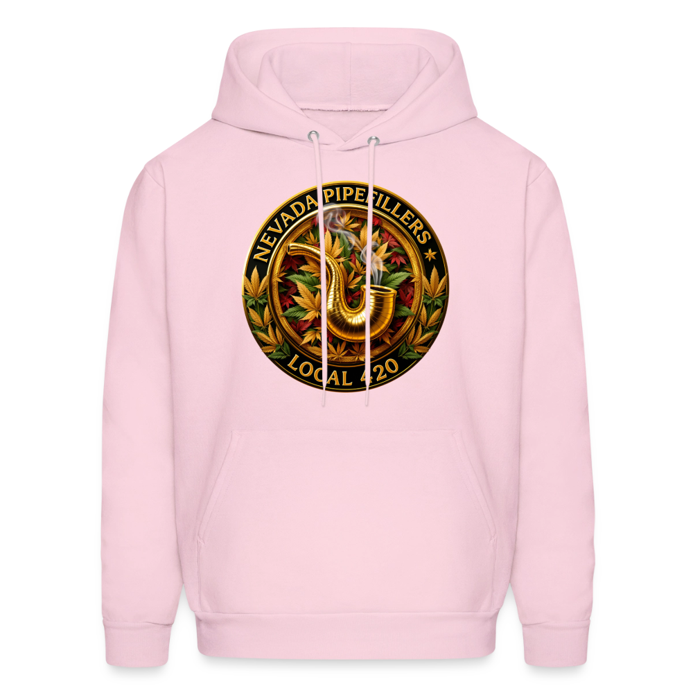NEVADA PIPEFILLERS LOCAL 420  Men's Hoodie - pale pink