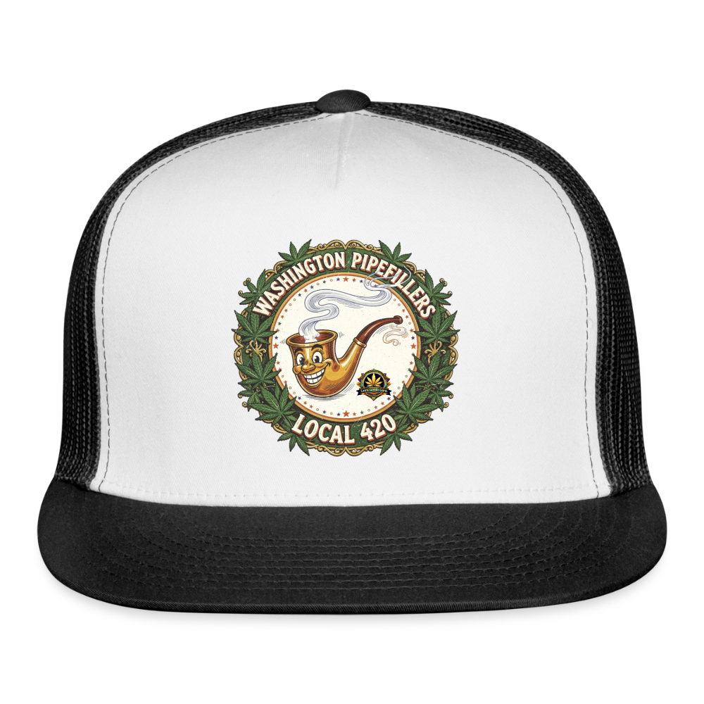 WASHINGTON PIPEFILLERS LOCAL 420 Trucker Hat - white/black