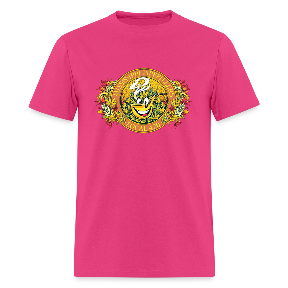 MISSISSIPPI PIPEFILLERS LOCAL 420 F/B DESIGNS Men's T-Shirt - fuchsia