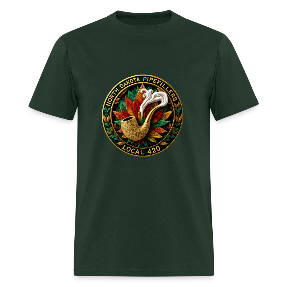 NORTH DAKOTA PIPEFILLERS LOCAL 420 F/B DESIGNS Men's T-Shirt - forest green
