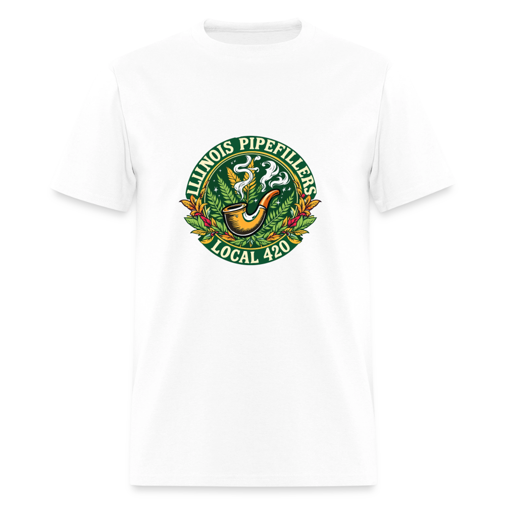 ILLINOIS PIPEFILLERS LOCAL 420 Men's T-Shirt - white