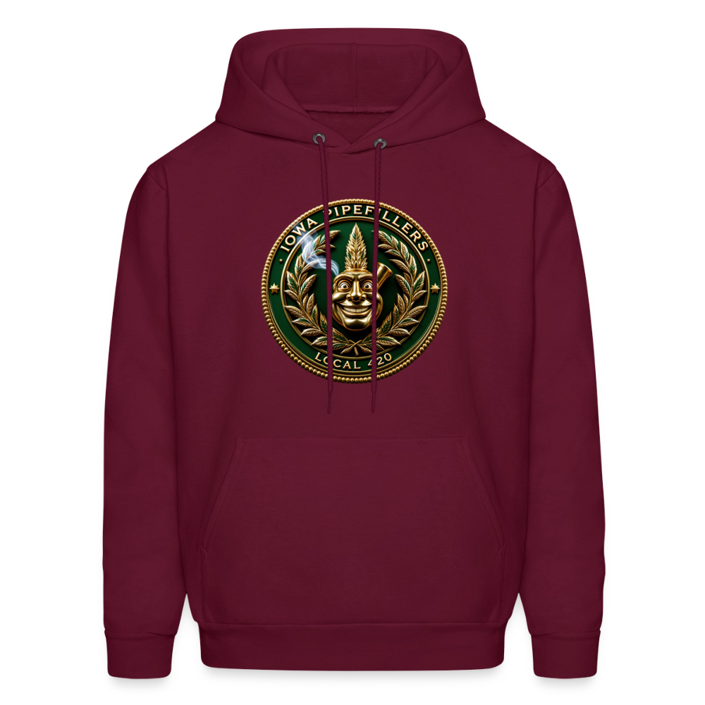 IOWA PIPEFILLERS LOCAL 420 F/B DESIGN Men's Hoodie - burgundy
