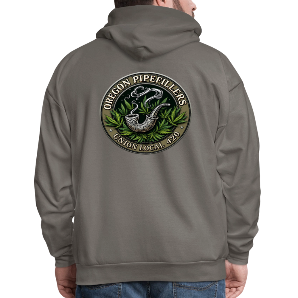 OREGON PIPEFILLERS UNION LOCAL 420 Men's Hoodie - asphalt gray
