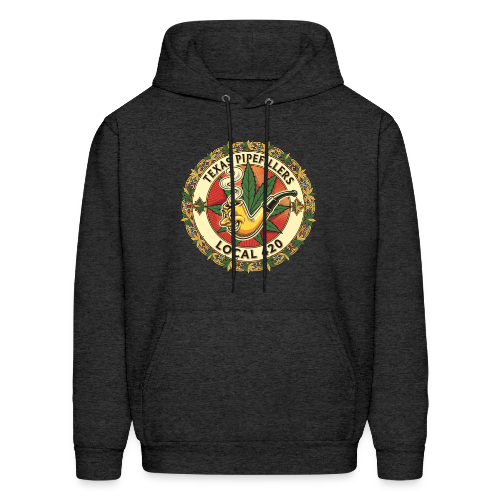 TEXAS PIPEFILLERS LOCAL 420  Men's Hoodie Hoodie - charcoal grey