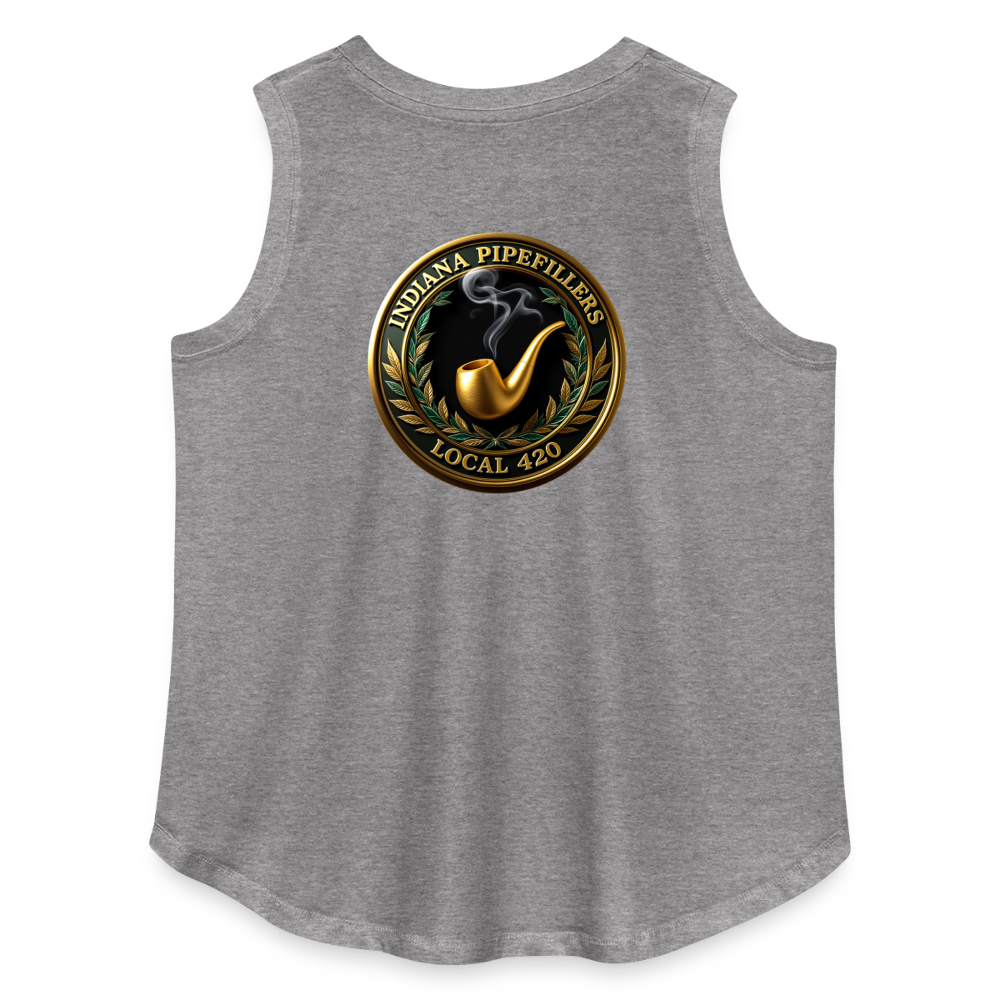 INDIANA PIPEFILLERS LOCAL 420 F/B DESIGN Women's Curvy Relaxed Tank Top - granite heather 