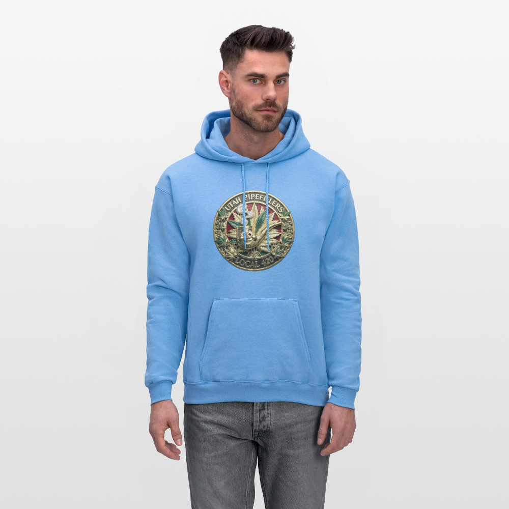 UTAH PIPEFILLERS LOCAL 420 Men's  Hoodie - carolina blue